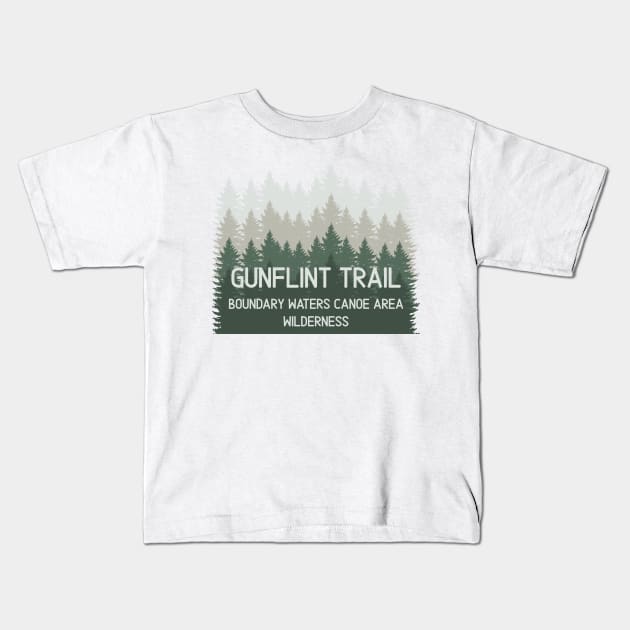 Gunflint Trail Boundary Waters Canoe Area Kids T-Shirt by In-Situ